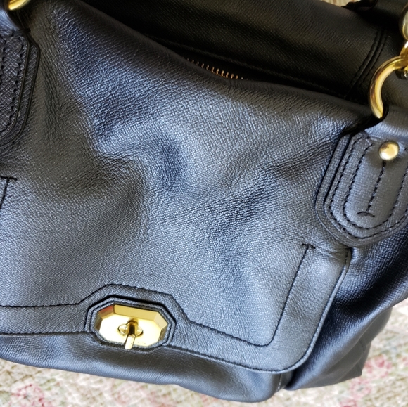 Coach Campbell Leather Turnlock Large Satchel - Picture 11 of 14